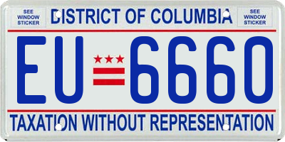 DC license plate EU6660