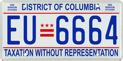 DC license plate EU6664