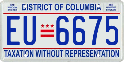 DC license plate EU6675