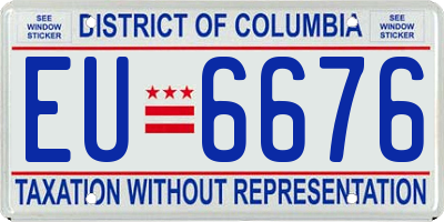 DC license plate EU6676