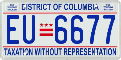 DC license plate EU6677