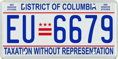 DC license plate EU6679
