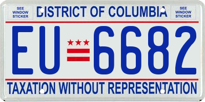DC license plate EU6682