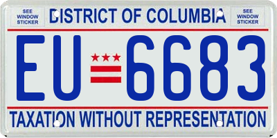 DC license plate EU6683