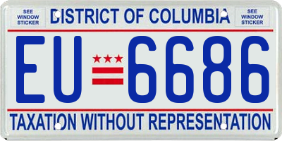 DC license plate EU6686