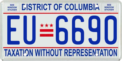 DC license plate EU6690