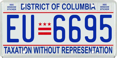 DC license plate EU6695