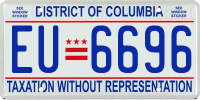 DC license plate EU6696
