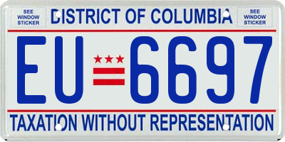 DC license plate EU6697
