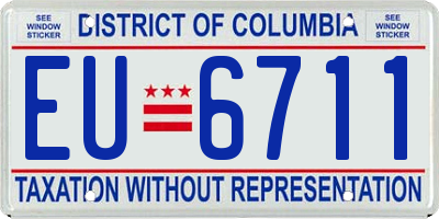 DC license plate EU6711