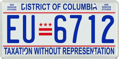 DC license plate EU6712