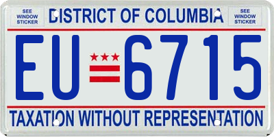 DC license plate EU6715