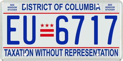 DC license plate EU6717