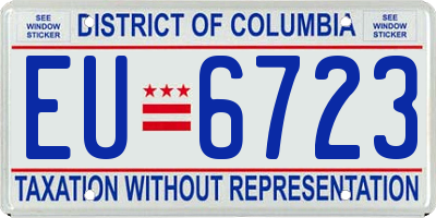 DC license plate EU6723