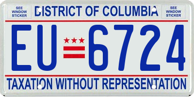 DC license plate EU6724