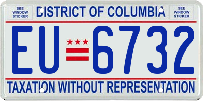DC license plate EU6732