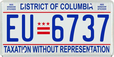 DC license plate EU6737