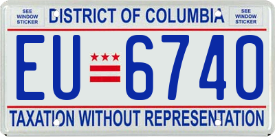 DC license plate EU6740