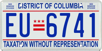 DC license plate EU6741