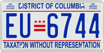 DC license plate EU6744