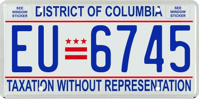 DC license plate EU6745