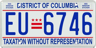DC license plate EU6746