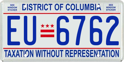 DC license plate EU6762