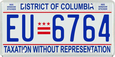 DC license plate EU6764