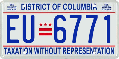 DC license plate EU6771