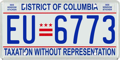 DC license plate EU6773
