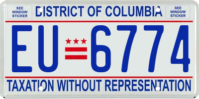 DC license plate EU6774
