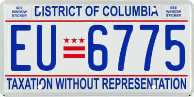 DC license plate EU6775
