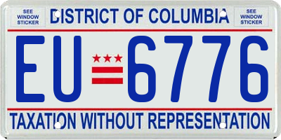 DC license plate EU6776