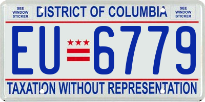 DC license plate EU6779