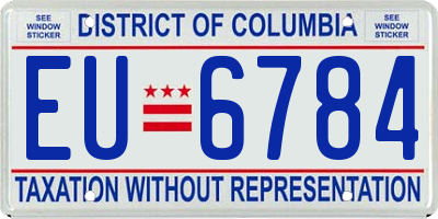 DC license plate EU6784