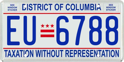 DC license plate EU6788