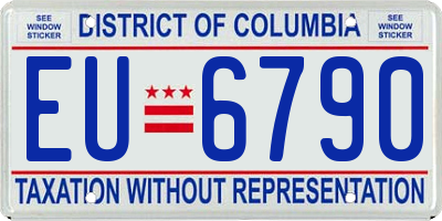 DC license plate EU6790