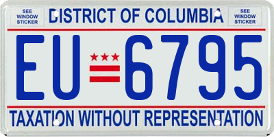 DC license plate EU6795