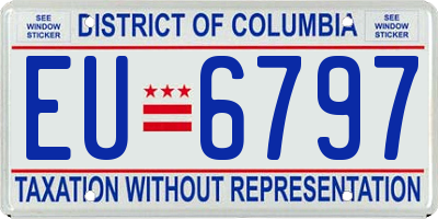 DC license plate EU6797