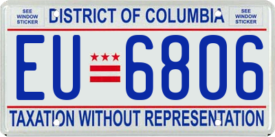 DC license plate EU6806