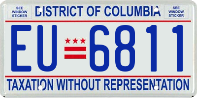 DC license plate EU6811