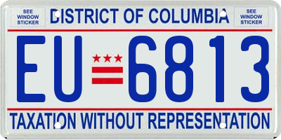 DC license plate EU6813