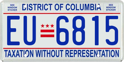 DC license plate EU6815