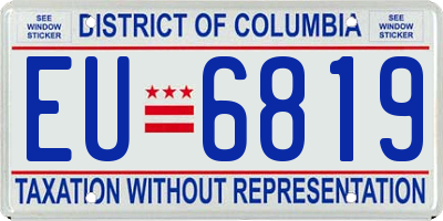 DC license plate EU6819