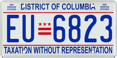 DC license plate EU6823