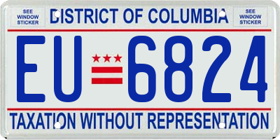 DC license plate EU6824