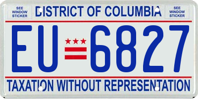 DC license plate EU6827