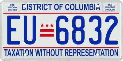 DC license plate EU6832