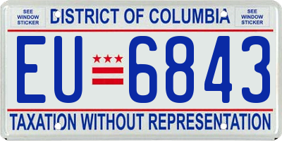 DC license plate EU6843
