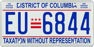 DC license plate EU6844
